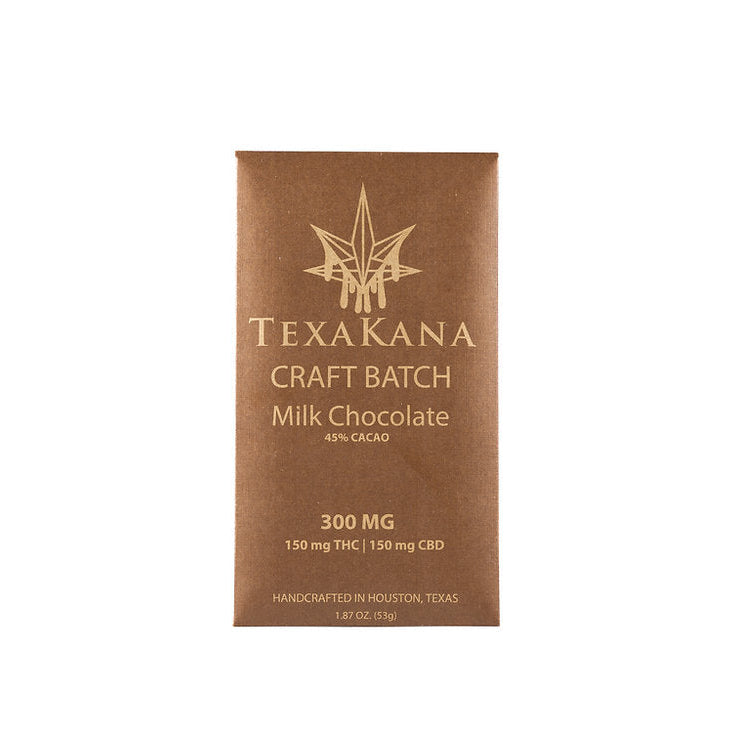 Milk Chocolate - Craft Batch (150mg Delta 9 THC: 150mg CBD)