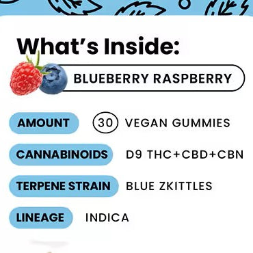 Delta-9-THC Gummies – Blue Raspberry