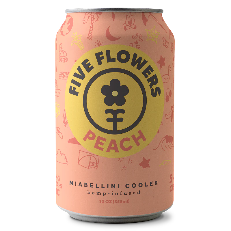 Peach Miabellini Cooler | 5mg THC & 5mg CBD