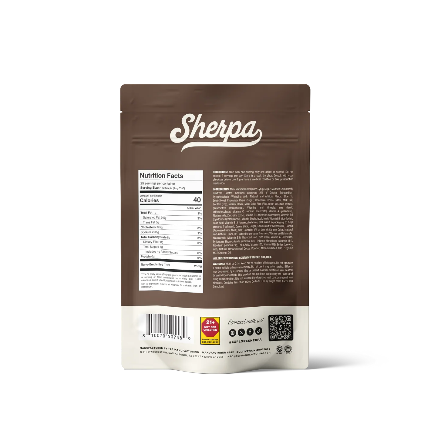 Sherpa THC Baked Krispies (25mg)