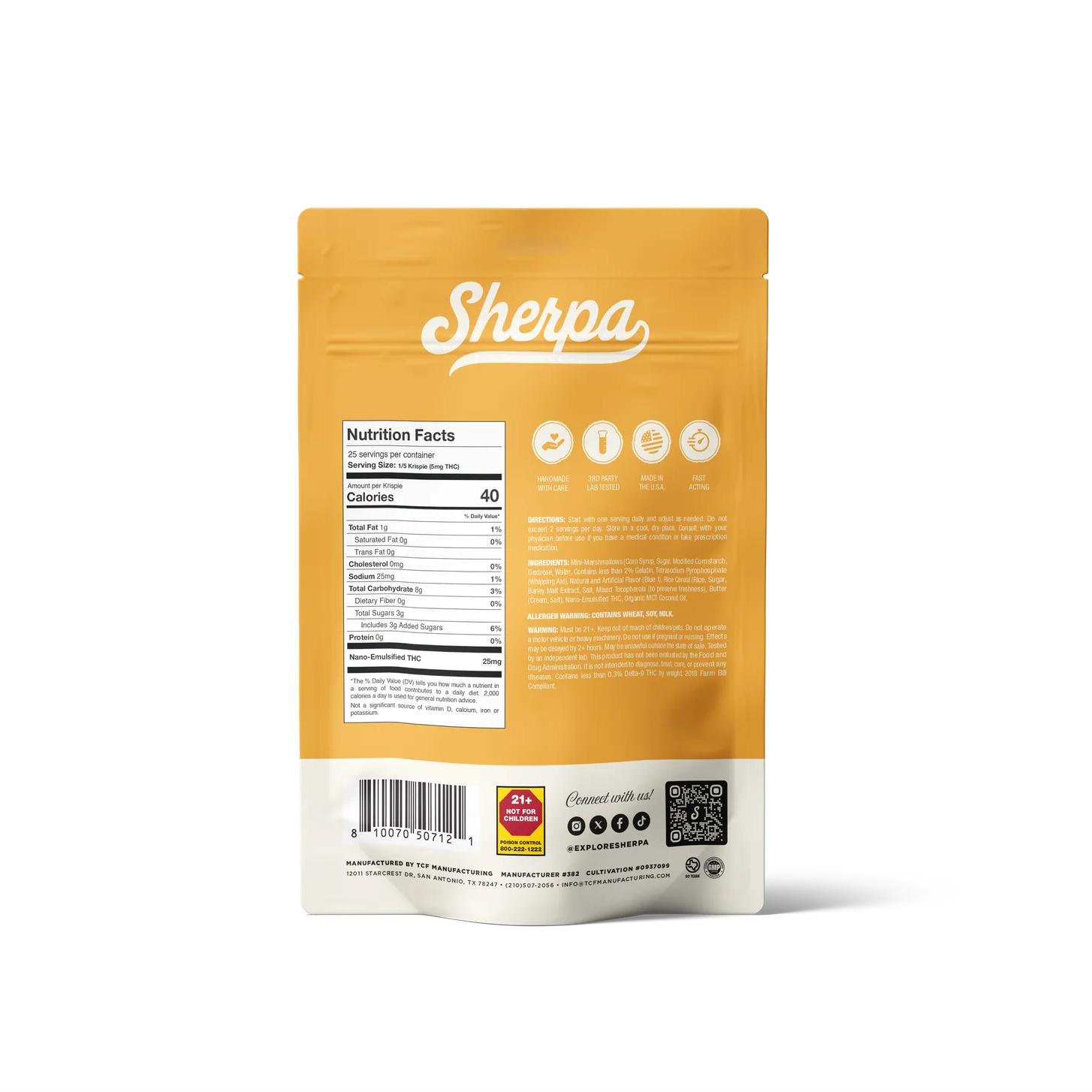 Sherpa THC Baked Krispies (25mg)