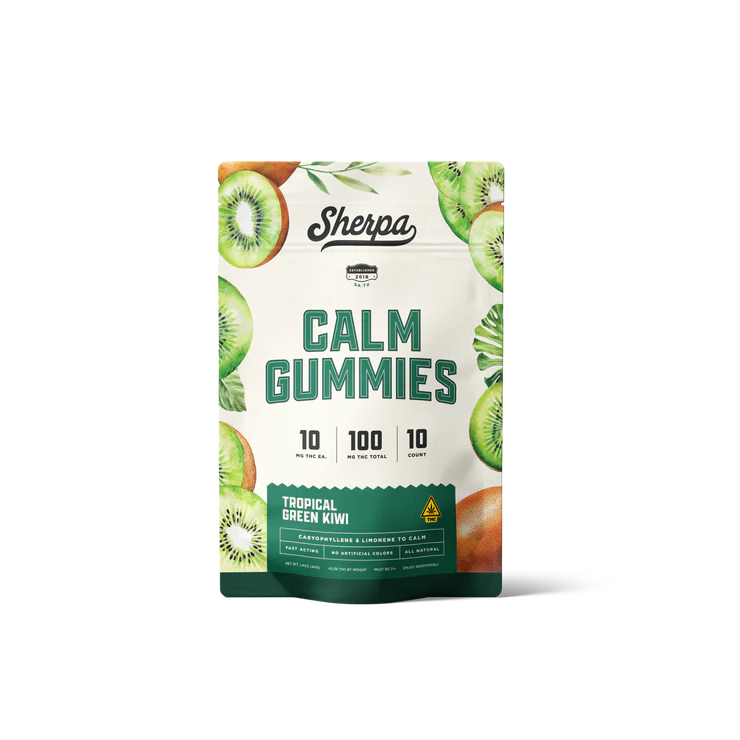 Sherpa Calm Gummies: Tropical Green Kiwi (10mg)