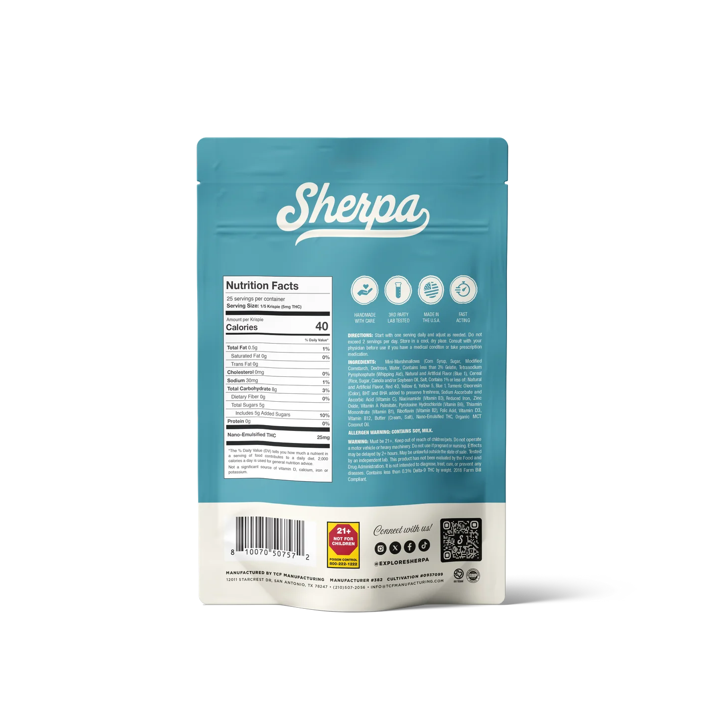 Sherpa THC Baked Krispies (25mg)