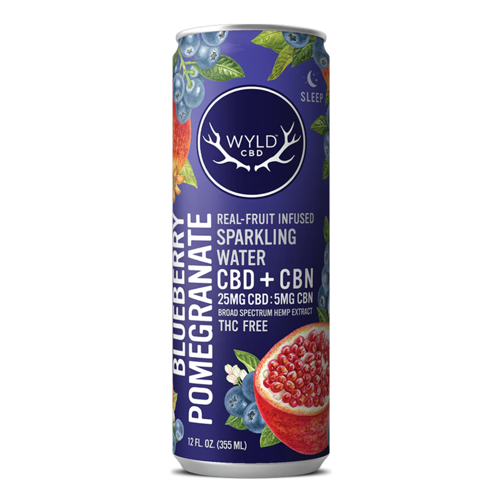 CBD + CBN Sparkling Water - Blueberry Pomegranate