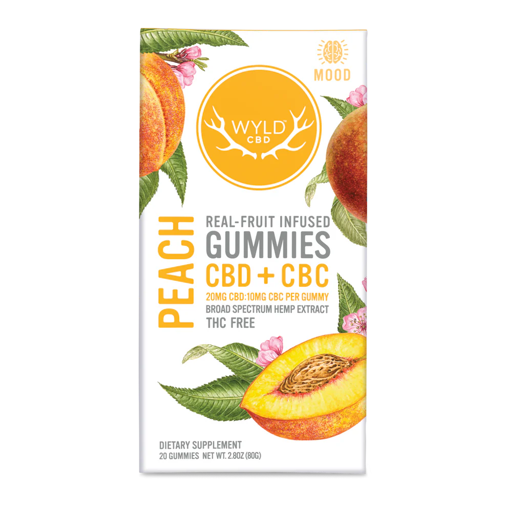 Peach Gummies - 20mg CBD : 10mg CBC Per Gummy