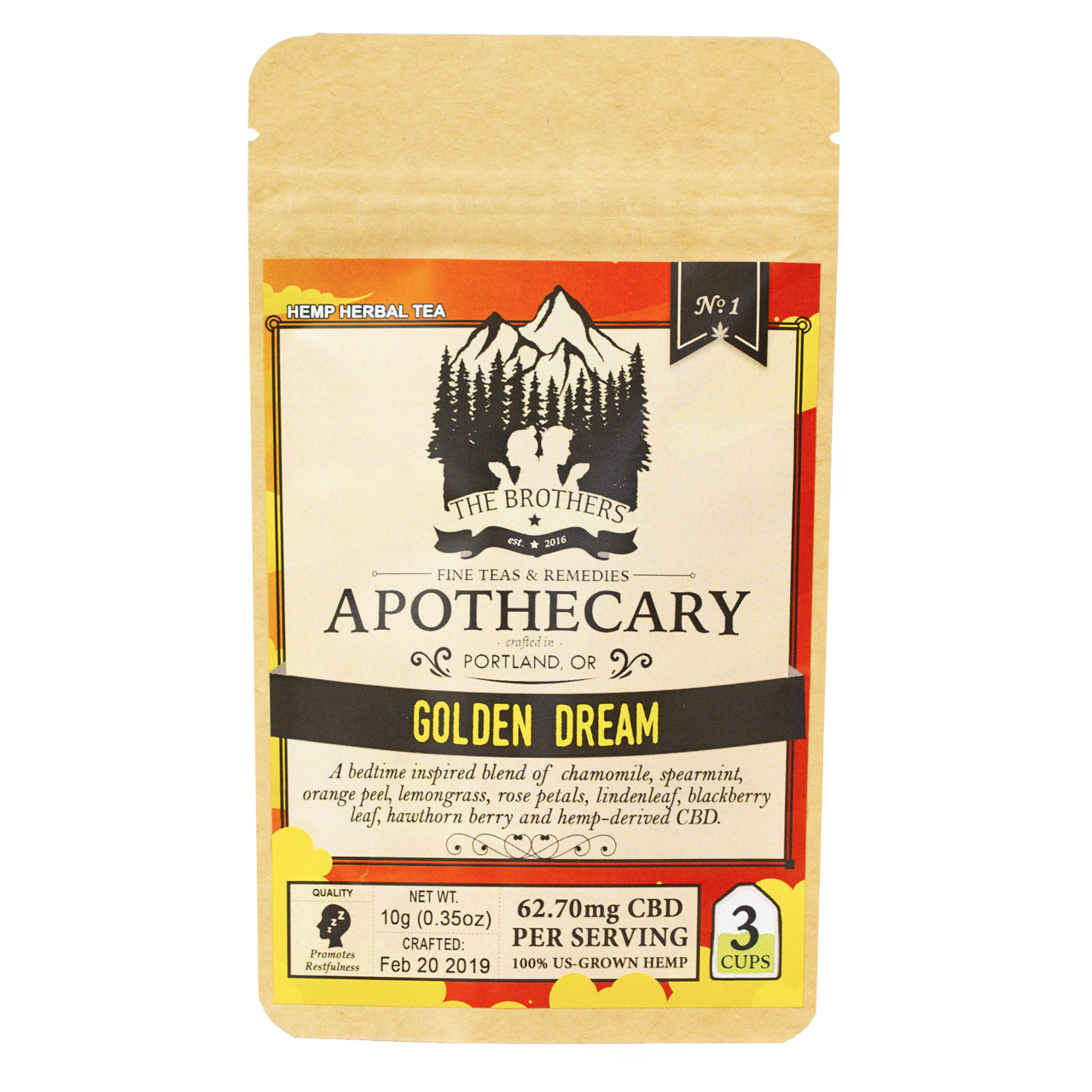 Golden Dream | Hemp CBD Tea (3 pack)