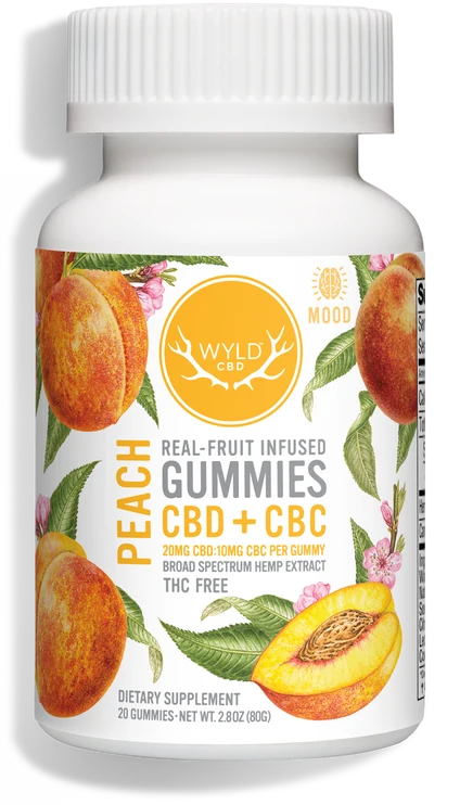 Peach Gummies - 20mg CBD : 10mg CBC Per Gummy
