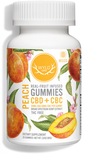Peach Gummies - 20mg CBD: 10mg CBC Per Gummy
