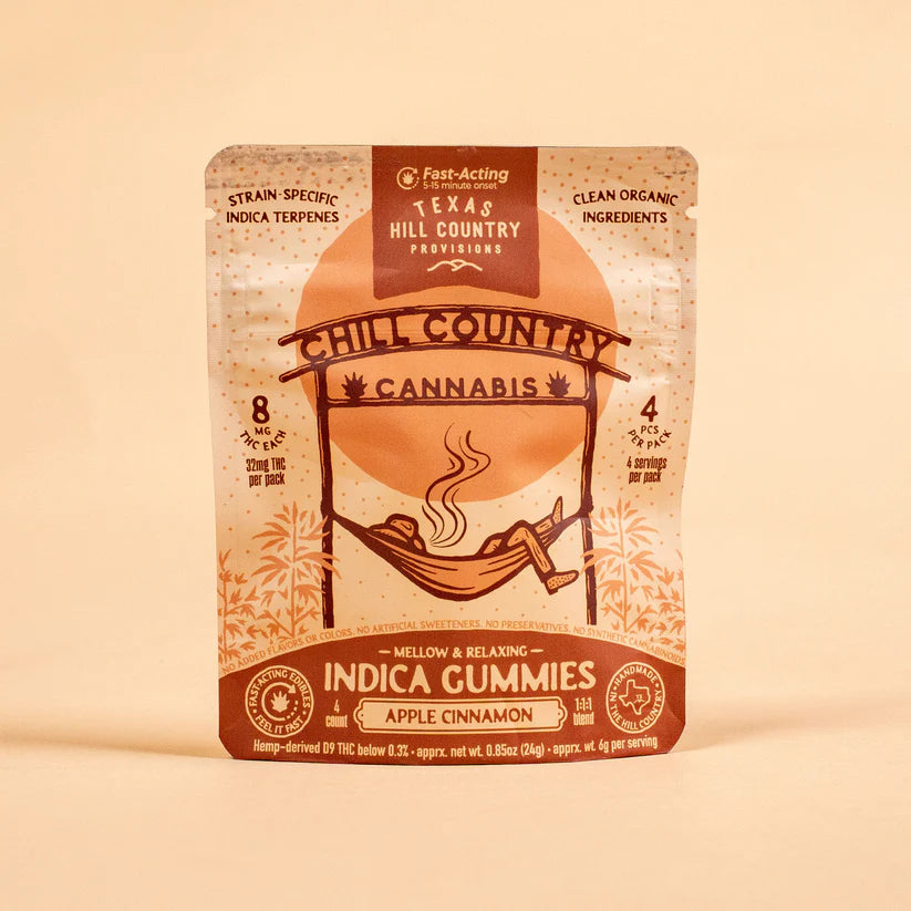 Fast Acting D9 Apple Cinnamon Gummies (Indica)