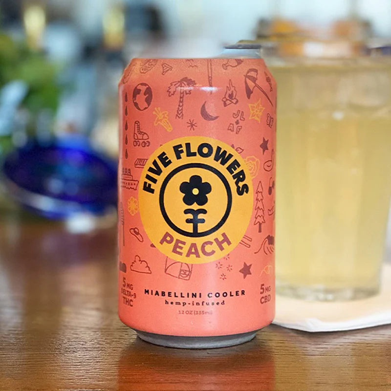 Peach Miabellini Cooler | 5mg THC & 5mg CBD