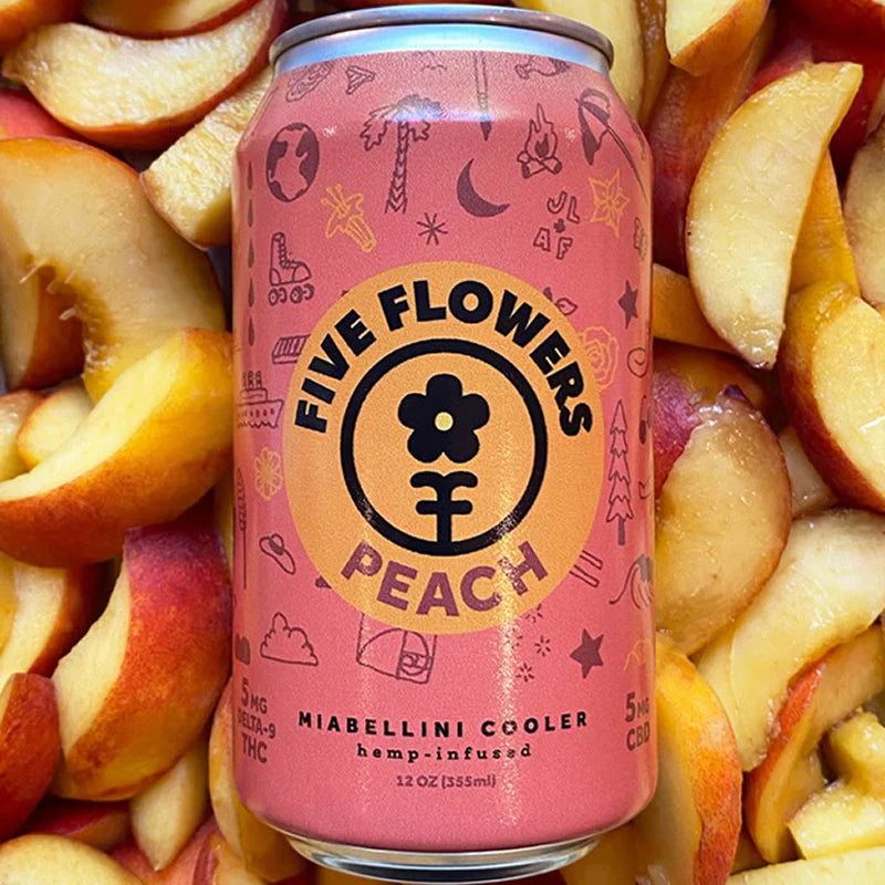 Peach Miabellini Cooler | 5mg THC & 5mg CBD