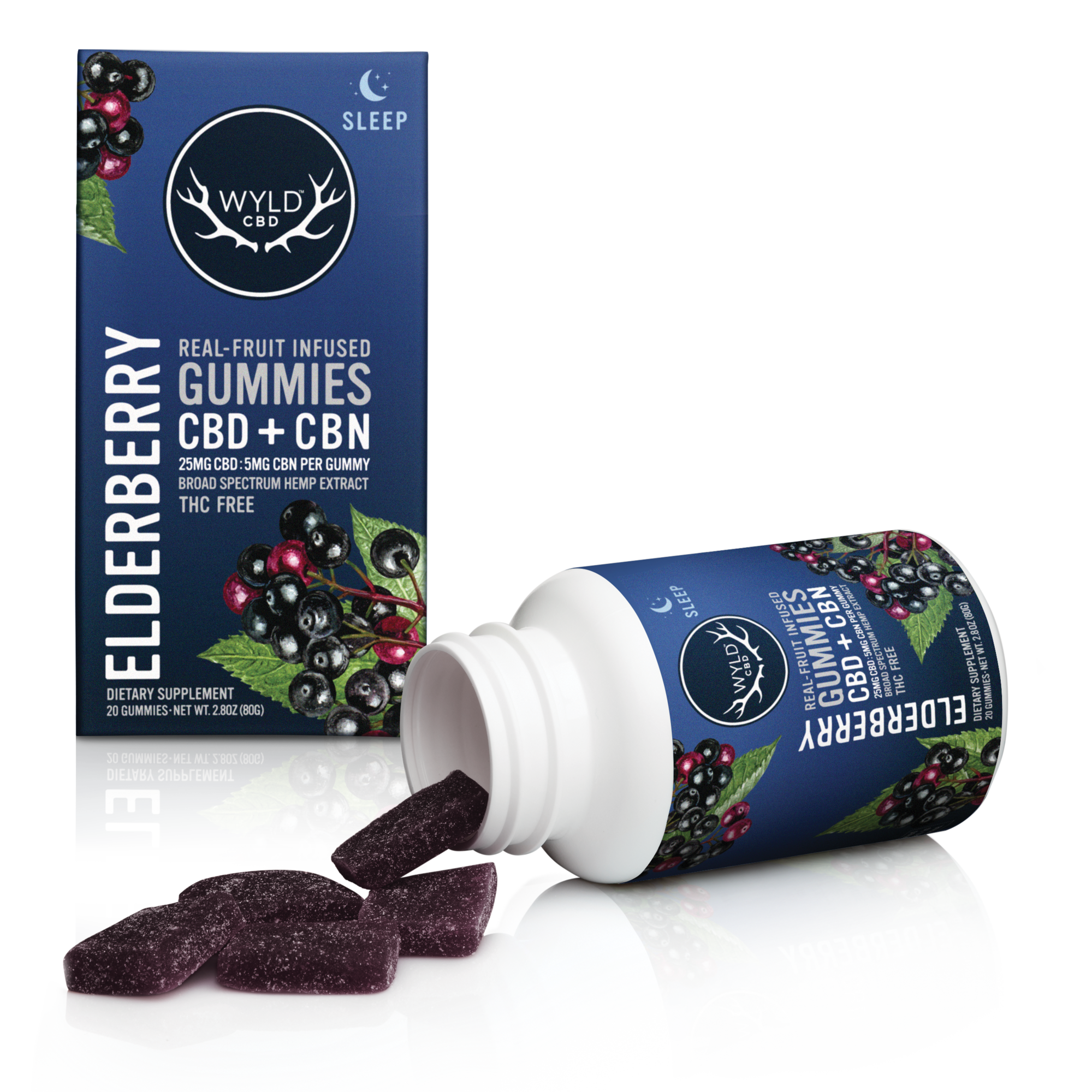Elderberry Gummies - Sleep 25mg CBD : 5mg CBN