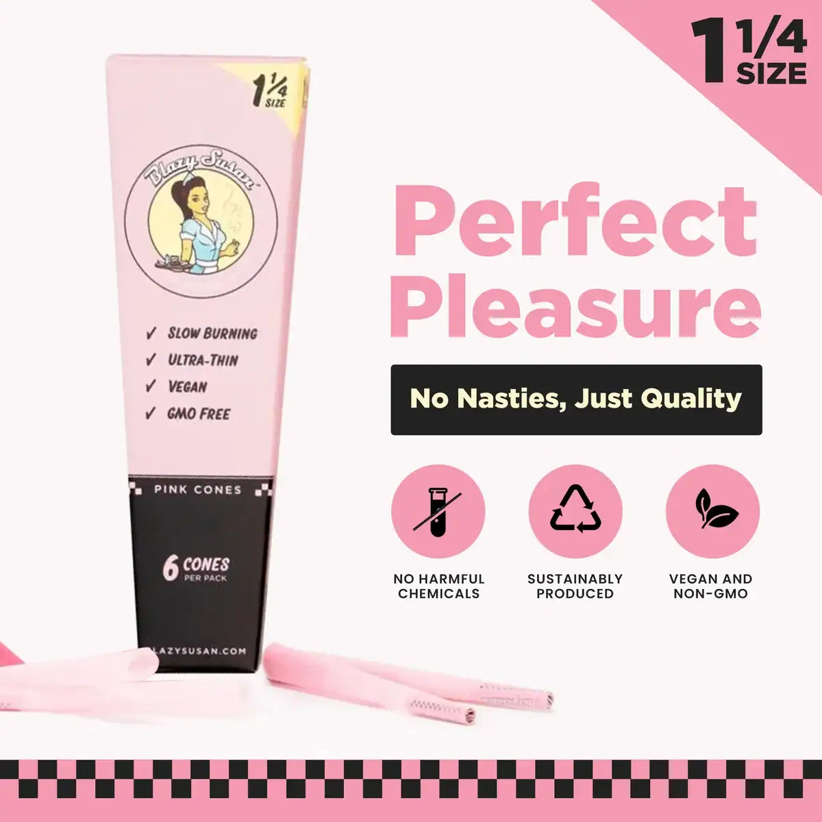 Pink Pre Rolled Cones - 1-1/4"
