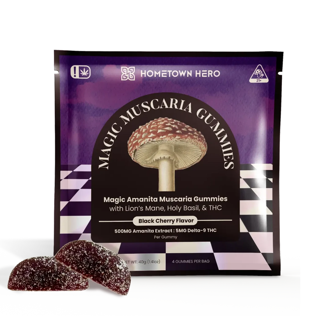 Magic Amanita Muscaria Gummies - Black Cherry
